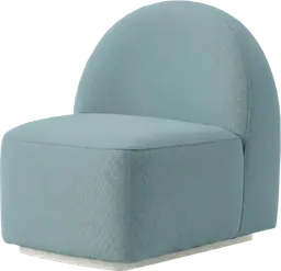 Luna - Curved sofa - Baltic blue