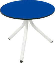 Bloom - Coffee table round - 24'' Dia x 16" H - White & Blue