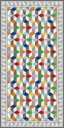 Cubic plancher - 6'6" L x 10' l - Multicolore