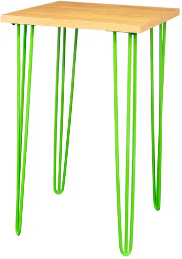 Oslo - Table cocktail - 24'' L x 24'' l x 40'' H - Vert & Bois naturel