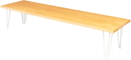 Oslo - Table à café - 72'' L x 18'' l x 16'' H - Blanc & Bois naturel