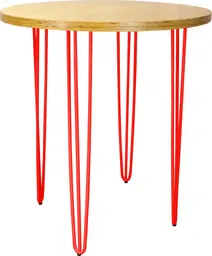 Oslo - Table bistro ronde - 36'' D x 40'' H - Rouge & Extérieur