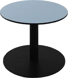 Sydney - Table à café rond - 24'' D x 16" H - Noir & Bleu baltique