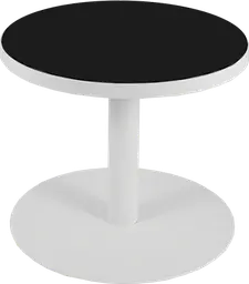 Sydney - Table à café rond (AVEC CADRE) - 24'' D x 16" H - Blanc & Noir