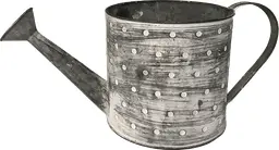 Rustic watering can white stripes