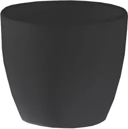 Ceramique - Cover pot - 6.75'' Dia x 6" H - Black matte