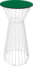Soho - Table cocktail rond - 24'' D x 40" H - Blanc & Vert