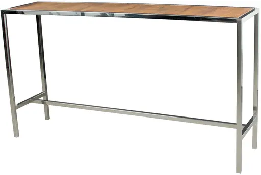 Tonic - Table console - Stainless & Bois brun