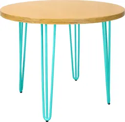 Oslo - Table bistro ronde - 36'' D x 30'' H - Turquoise mat & Extérieur