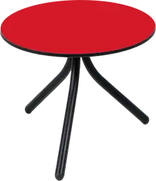 Bloom - Table à café rond - 24'' D x 16" H - Noir & Rouge