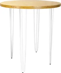Oslo - Round Bistro table - 36'' Dia x 40'' H - White & Outdoor