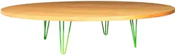Oslo - Table banquet ronde - 70'' D x 16'' H - Vert & Bois ambré