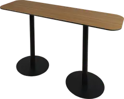 Sydney - Table commune - 72'' L x 24'' l  x 40" H - Noir & Bois brun