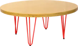 Oslo - Table à café ronde - 36'' D x 16'' H - Rouge & Extérieur