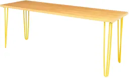 Oslo - Table commune - 72'' L x 24'' l x 30'' H - Jaune & Bois naturel