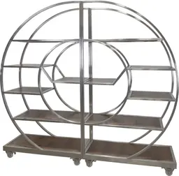 Dubai bar back - Duo - Brown wood