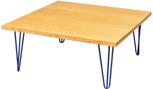 Oslo - Table à café - 36'' L x 36'' l x 16'' H - Bleu & Bois naturel