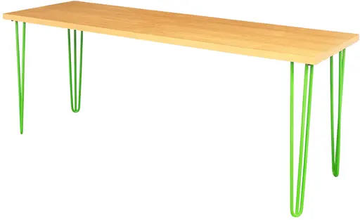 Oslo - Commune table - 72'' L x 24'' W x 30'' H - Green & Natural wood