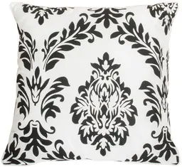 Damask cushion - Black on white