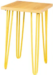 Oslo - End table - 18'' L x 18'' W x 30'' H - Yellow & Natural wood