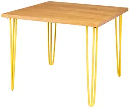 Oslo - Table bistro - 36'' L x 36'' l x 30'' H - Jaune & Bois naturel
