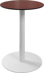 Sydney - Table cocktail rond - 24'' D x 30" H - Blanc & Bordeaux