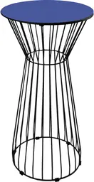 Soho - Table cocktail rond - 24'' D x 40" H - Noir & Bleu