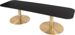 Sydney - Table à café - 72'' L x 24'' l x 16" H - Or & Noir