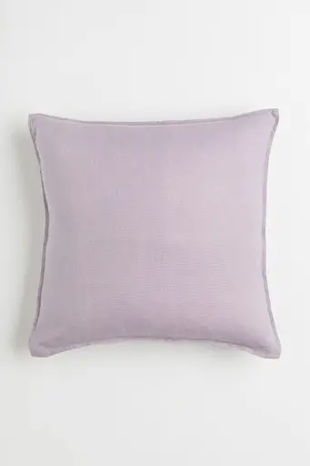 Plain linen cushion - Light purple
