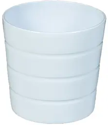 Oregano - Cover pot - Design B - 5.5'' Dia x 5.25'' H - White