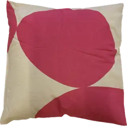 Coussin motif grand pois - 20'' x 20'' - Rose