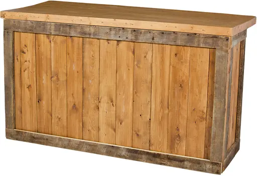 Bar 6' Rustic Wood - Brown
