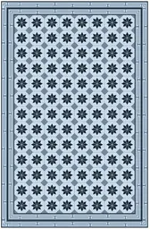 Medina floor - 6'6" L x 10' W - Black & Grey