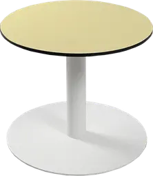 Sydney - Table à café rond - 24'' D x 16" H - Blanc & Jaune meringue