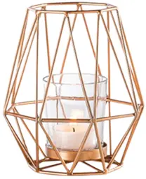 Diamant - Votive - 4.5" D x 5.5" H - Or