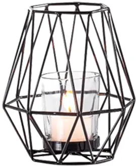 Diamant - Votive - 4.5" Dia x 5.5" H - Black