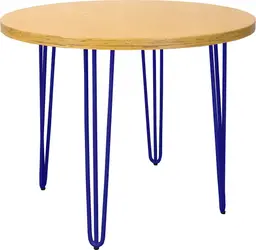 Oslo - Round Bistro table - 36'' Dia x 30'' H - Blue & Outdoor