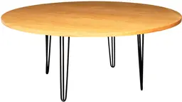 Oslo - Round banquet table - 70'' Dia x 30'' H - Matte black & Amber wood