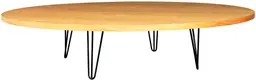 Oslo - Table banquet ronde - 70'' D x 16'' H - Noir mat & Bois ambré