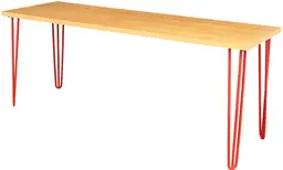 Oslo - Table commune - 72'' L x 24'' l x 30'' H - Rouge & Bois naturel