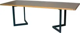 Victoria - Banquet table - 96" L x 38.5'' w x 30'' H - Matte black - Wood sand