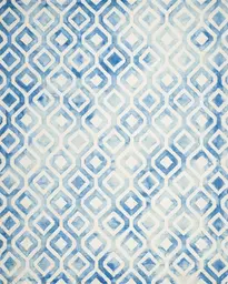 Euphemia carpet - 10' L x 8' W - Blue & Ivory