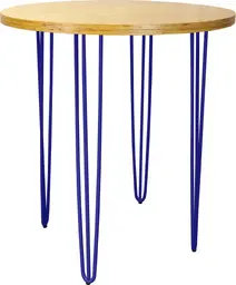 Oslo - Table bistro ronde - 36'' D x 40'' H - Bleu & Extérieur