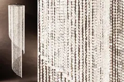 Spiral acrylic chandelier 10' H - Clear