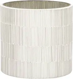 Barcelone - Cover pot - 5" Dia x 5" H - White