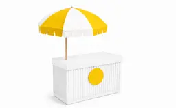 Gelato cart - White & Pear yellow