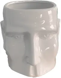 Figure - Cover pot - 9.5'' L x 8.5'' W x 8'' H - White