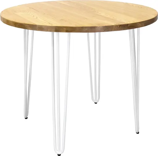 Oslo - Table bistro ronde - 36'' D x 30'' H - Blanc & Bois naturel