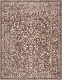 Bohemian carpet - 9.5' L x 6.5' W - Brown & Beige