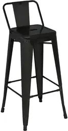 Loft tabouret - AVEC dossier - Noir